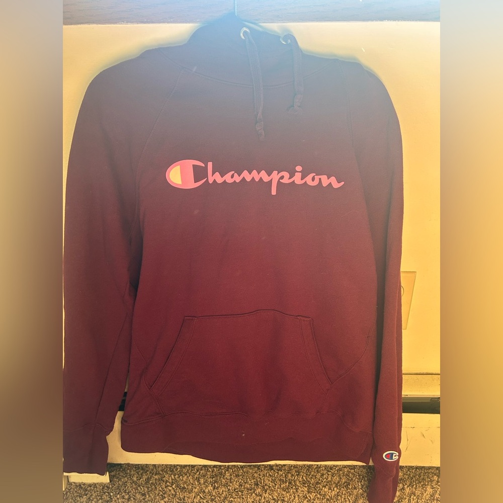 Champion Burgundy Athletic Hoodie